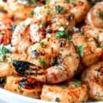 Grilled shrims with pepper confetti