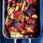 Mustard chicken with roasted vegetables